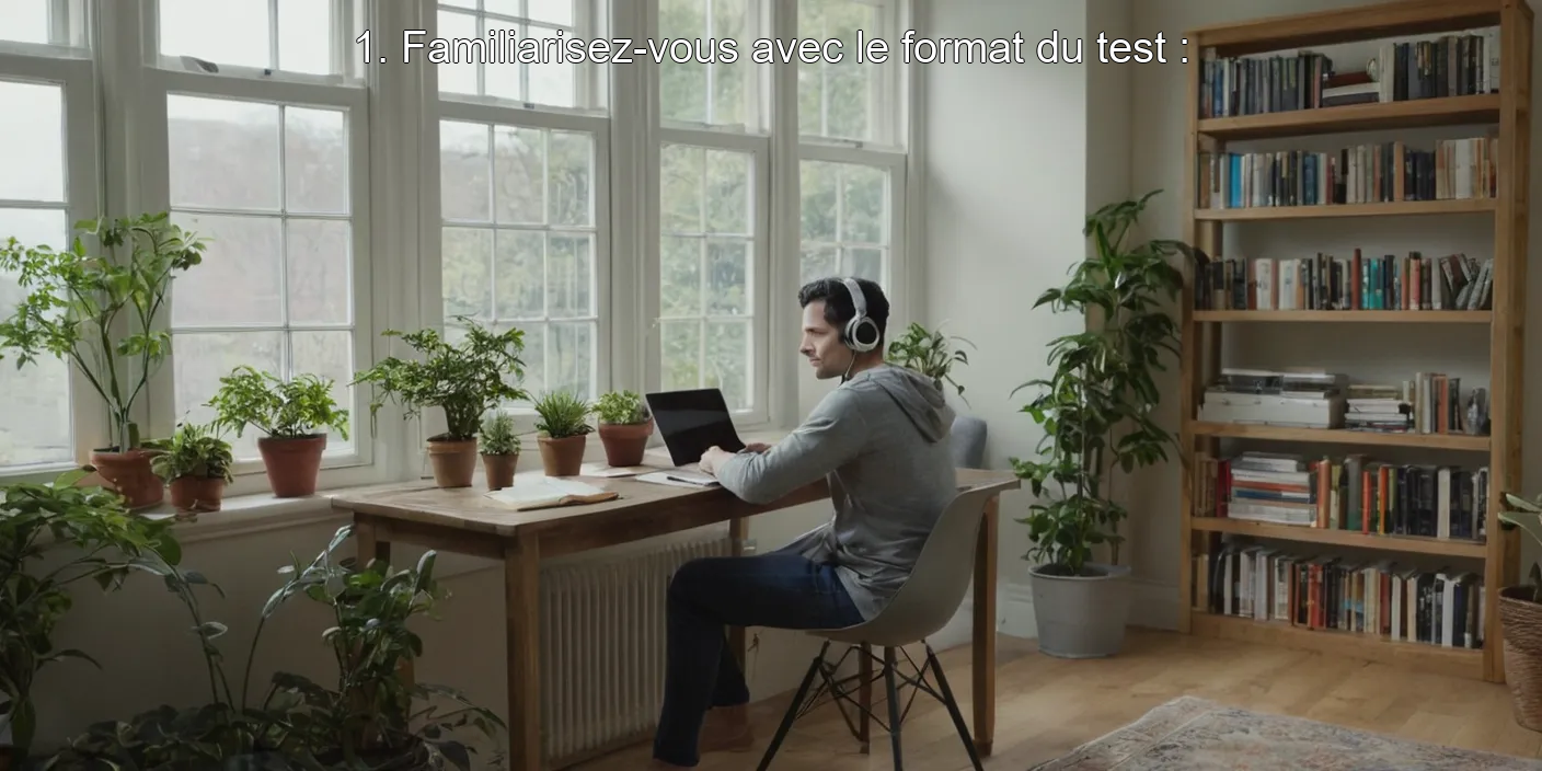 1. Familiarisez-vous avec le format du test :