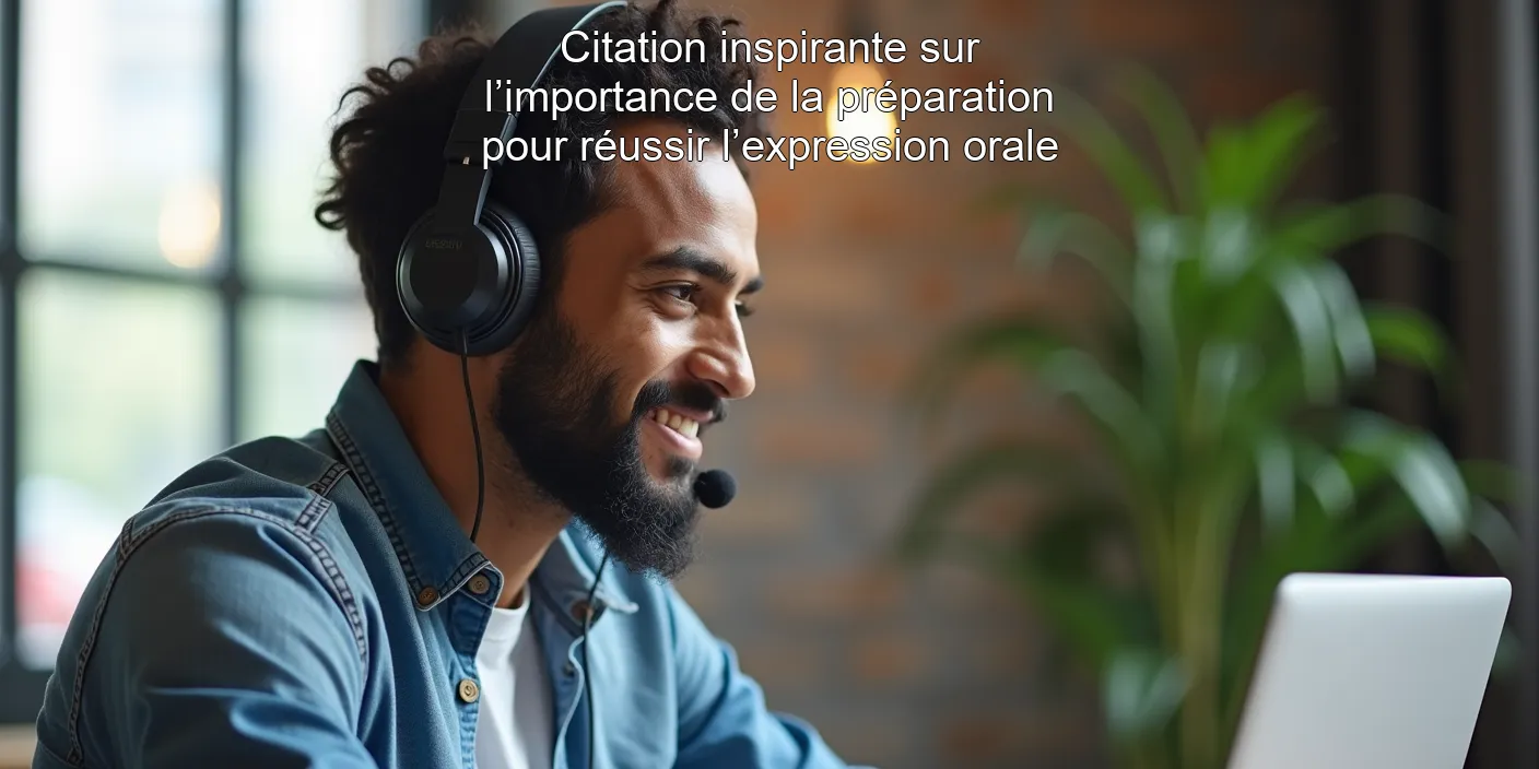 Citation inspirante sur l’importance de la préparation pour réussir l’expression orale