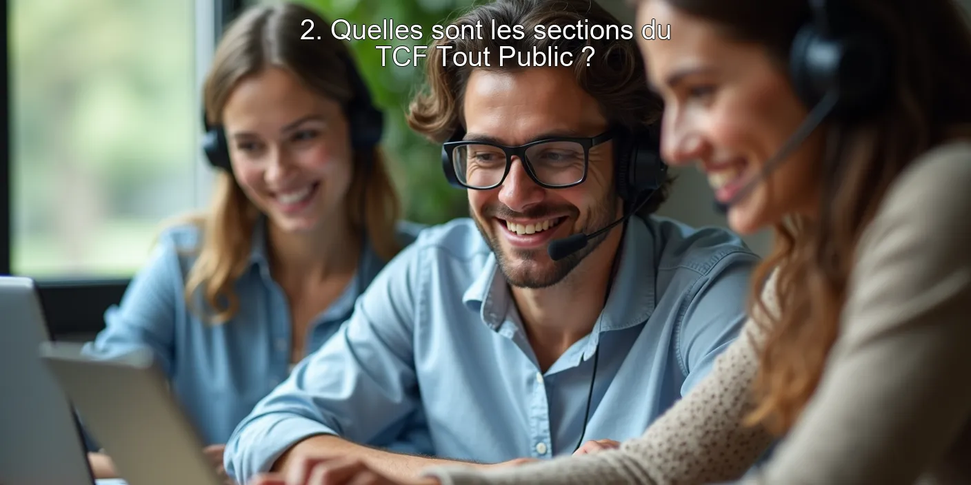 2. Quelles sont les sections du TCF Tout Public ?