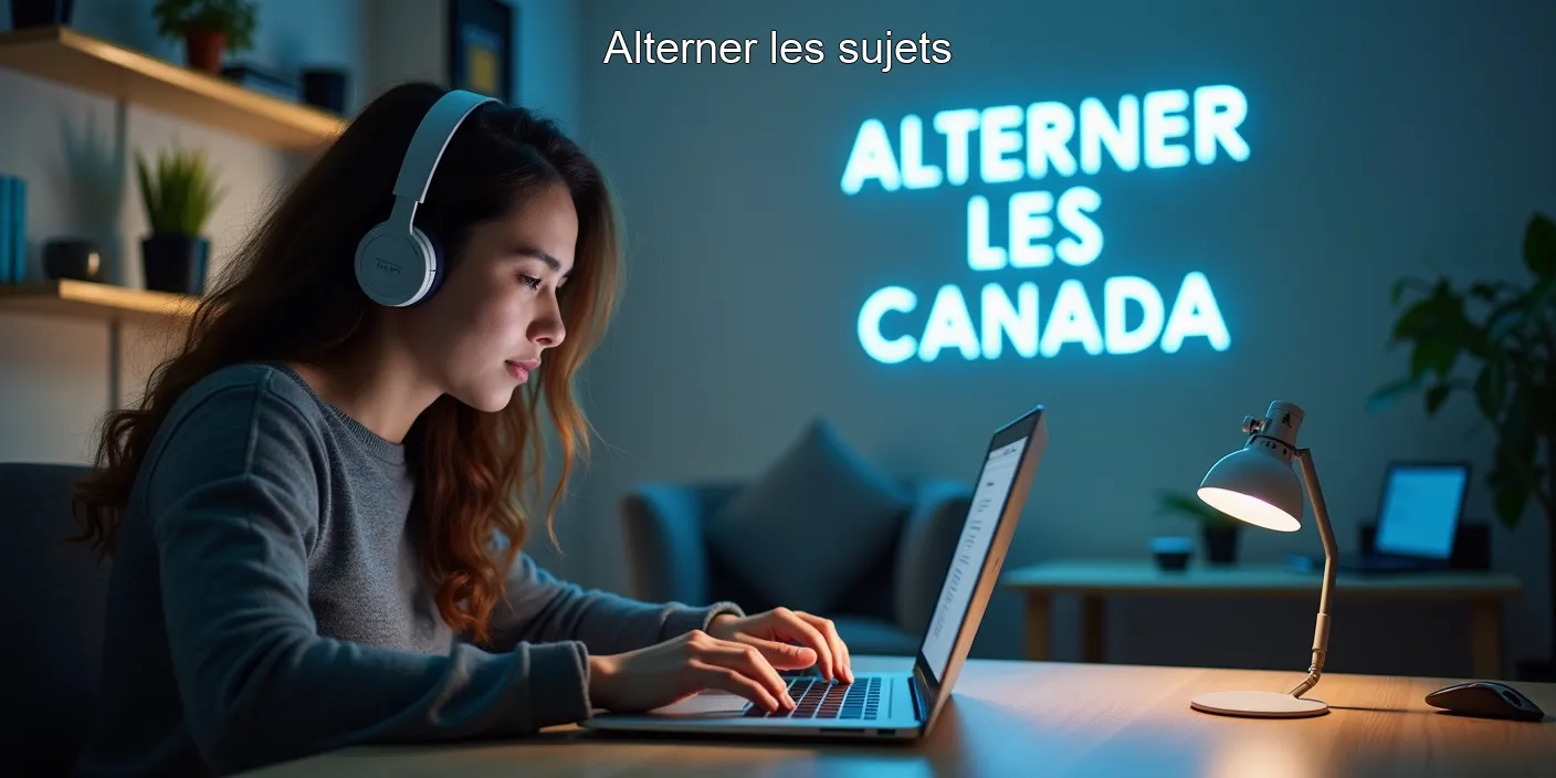 Alterner les sujets