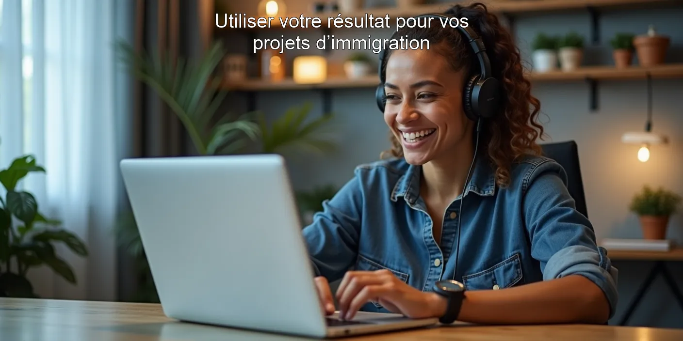 Utiliser votre résultat pour vos projets d’immigration