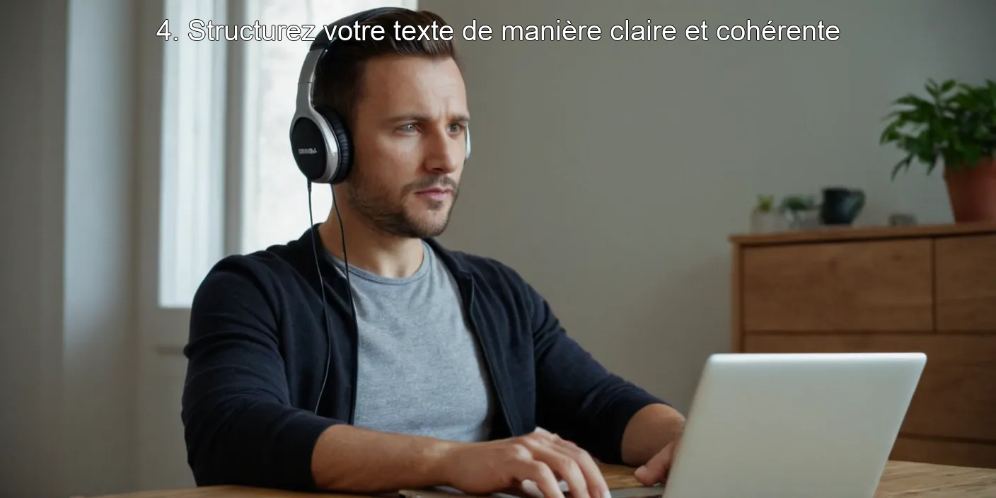 4. Structurez votre texte de manière claire et cohérente