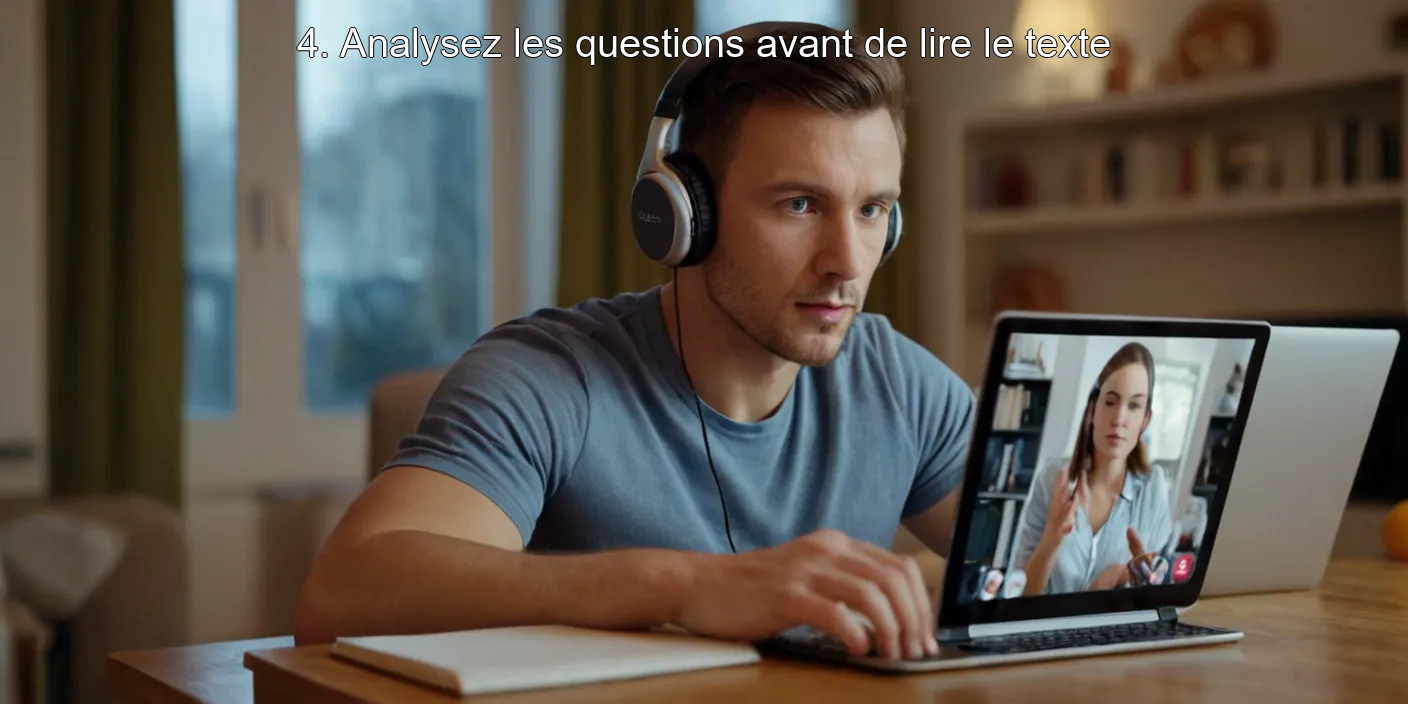 4. Analysez les questions avant de lire le texte
