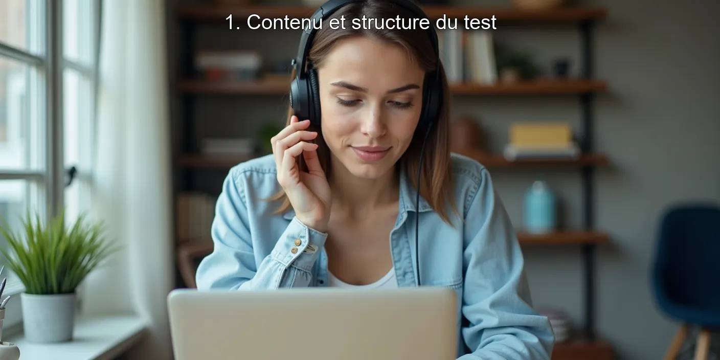 1. Contenu et structure du test