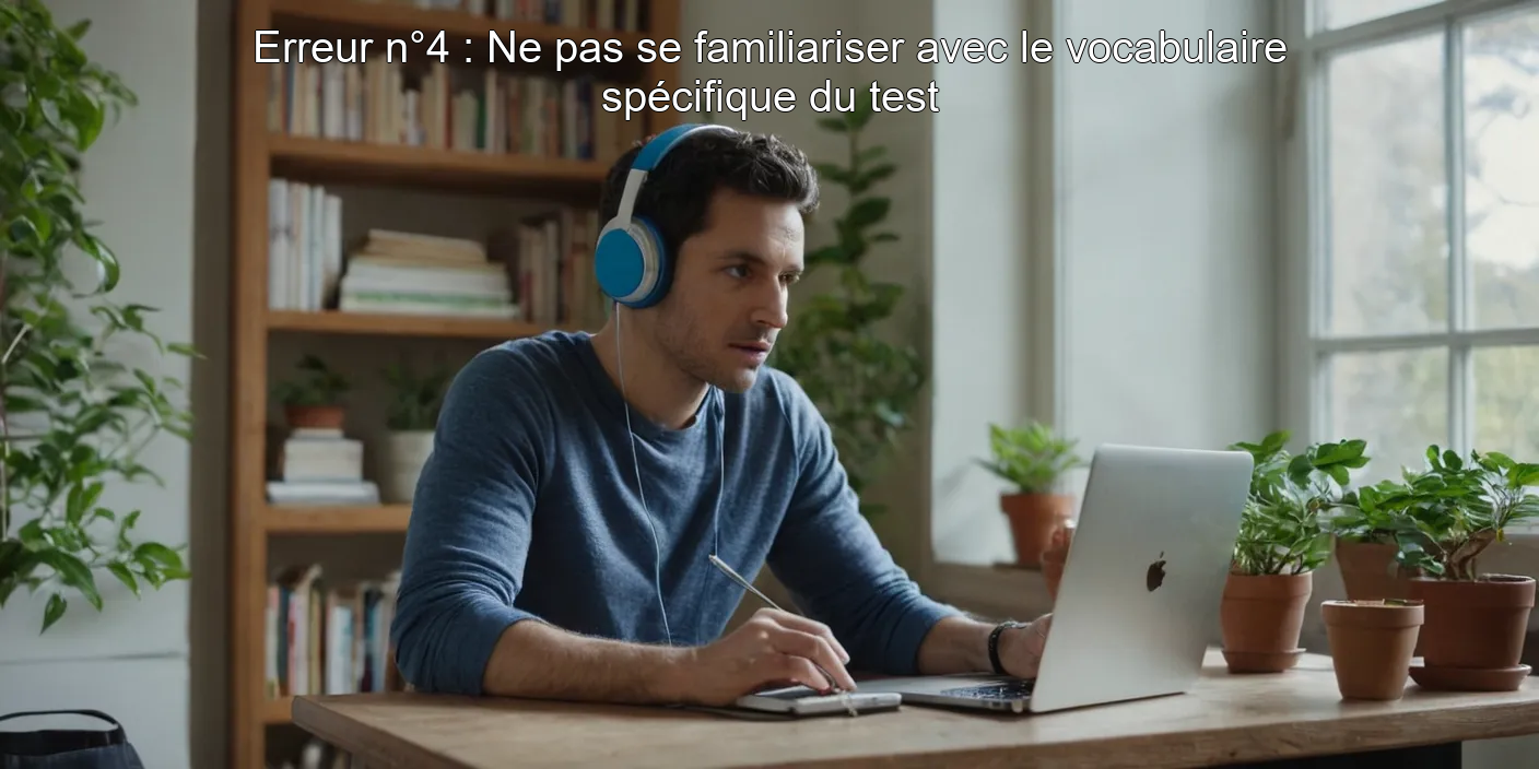 Erreur n°4 : Ne pas se familiariser avec le vocabulaire spécifique du test