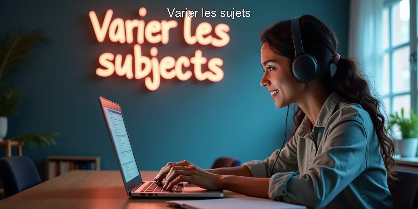 Varier les sujets
