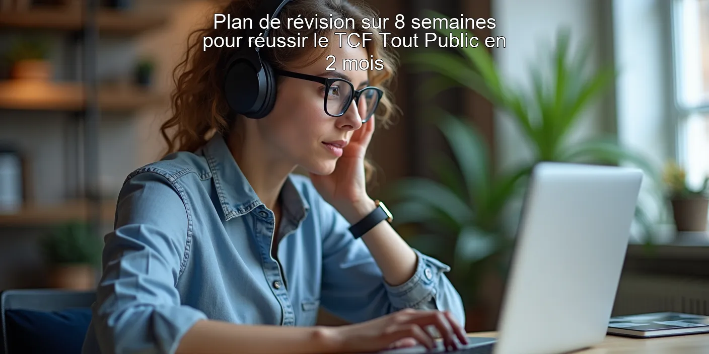 Plan de révision sur 8 semaines pour réussir le TCF Tout Public en 2 mois