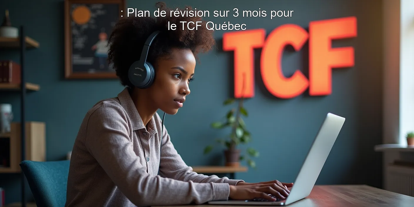 : Plan de révision sur 3 mois pour le TCF Québec
