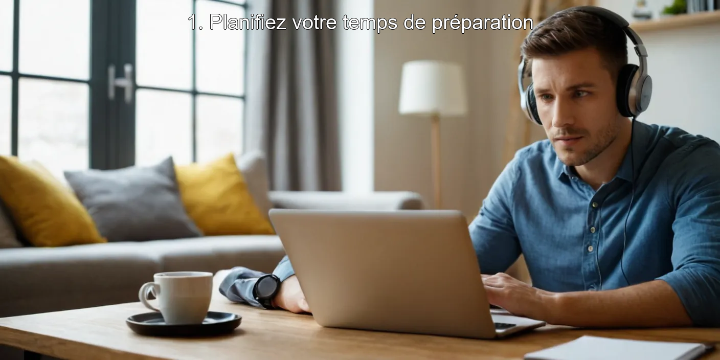 1. Planifiez votre temps de préparation