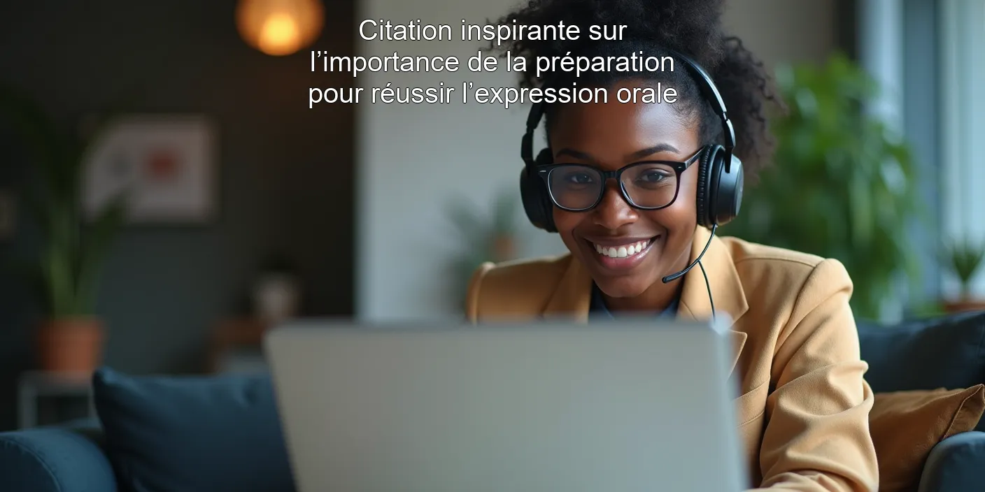 Citation inspirante sur l’importance de la préparation pour réussir l’expression orale