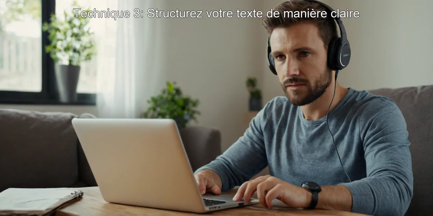 Technique 3: Structurez votre texte de manière claire