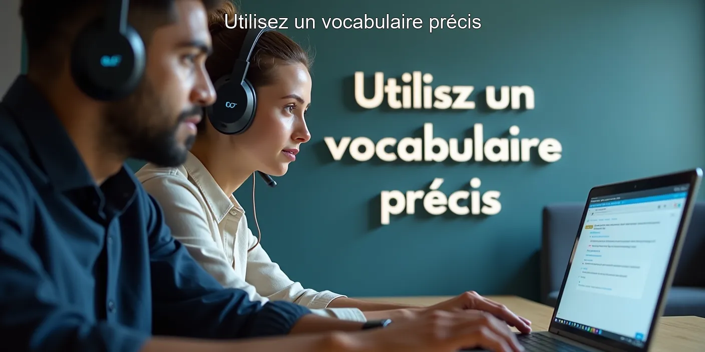 Utilisez un vocabulaire précis