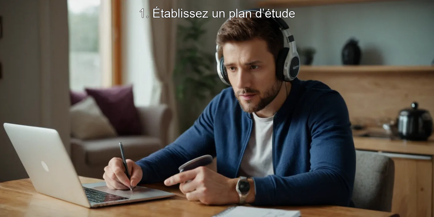 1. Établissez un plan d’étude