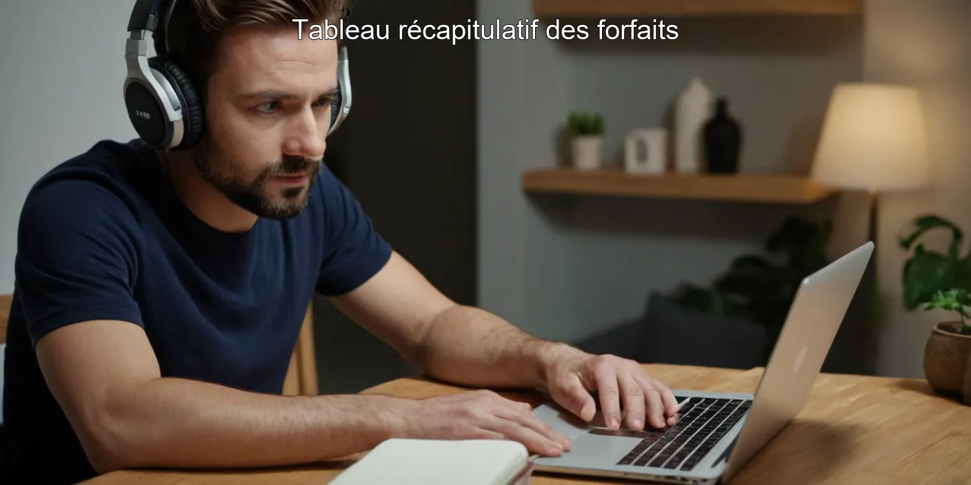 Tableau récapitulatif des forfaits