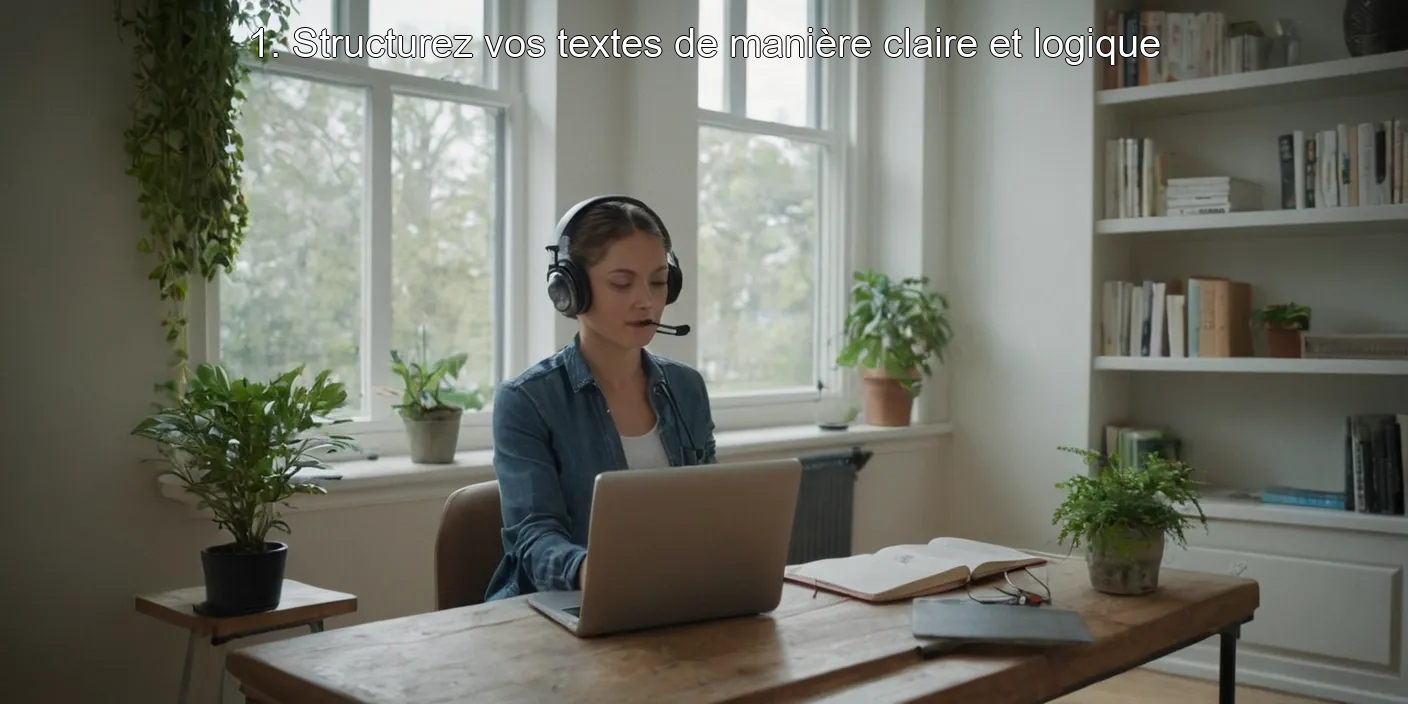 1. Structurez vos textes de manière claire et logique