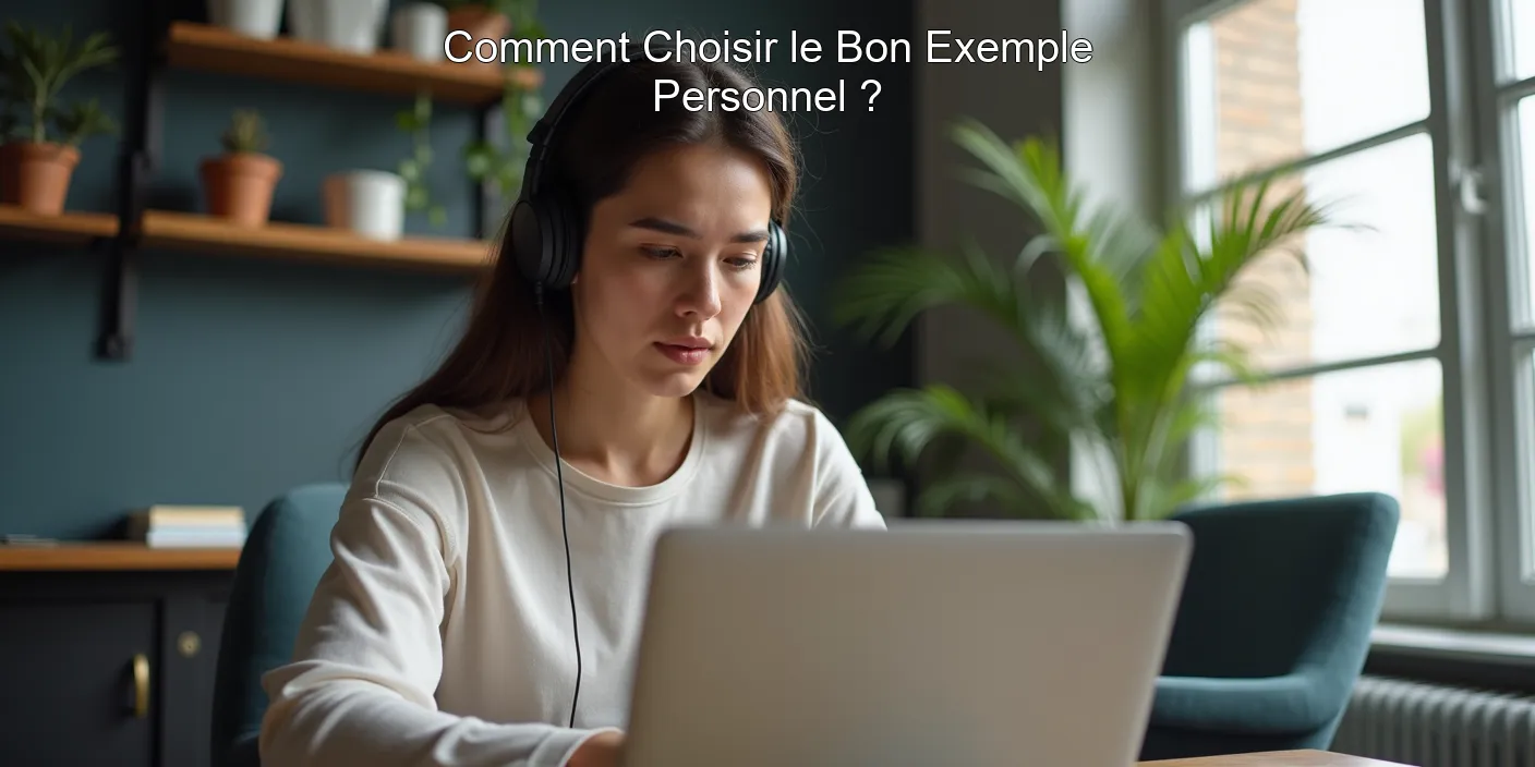 Comment Choisir le Bon Exemple Personnel ?