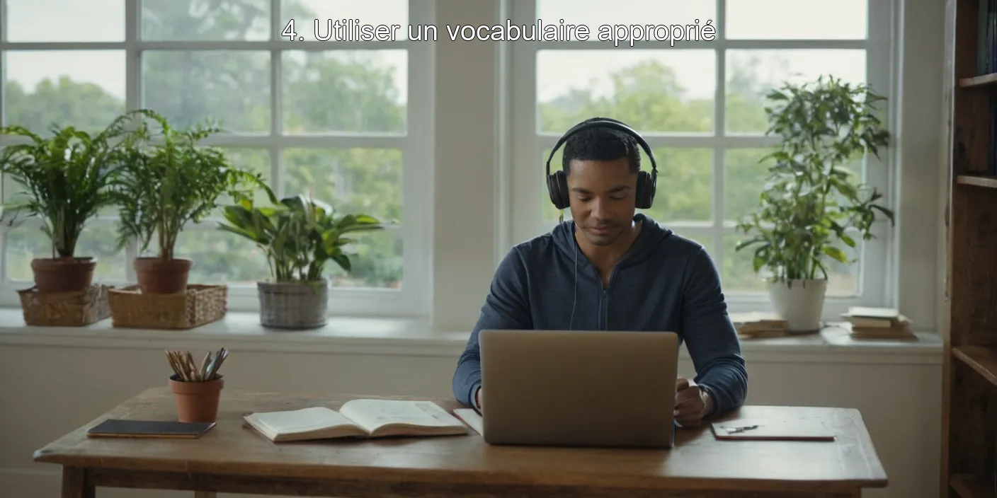 4. Utiliser un vocabulaire approprié