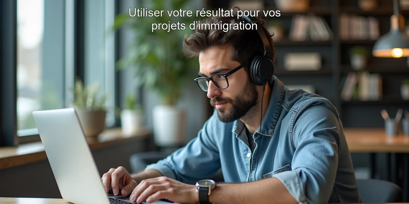 Utiliser votre résultat pour vos projets d’immigration