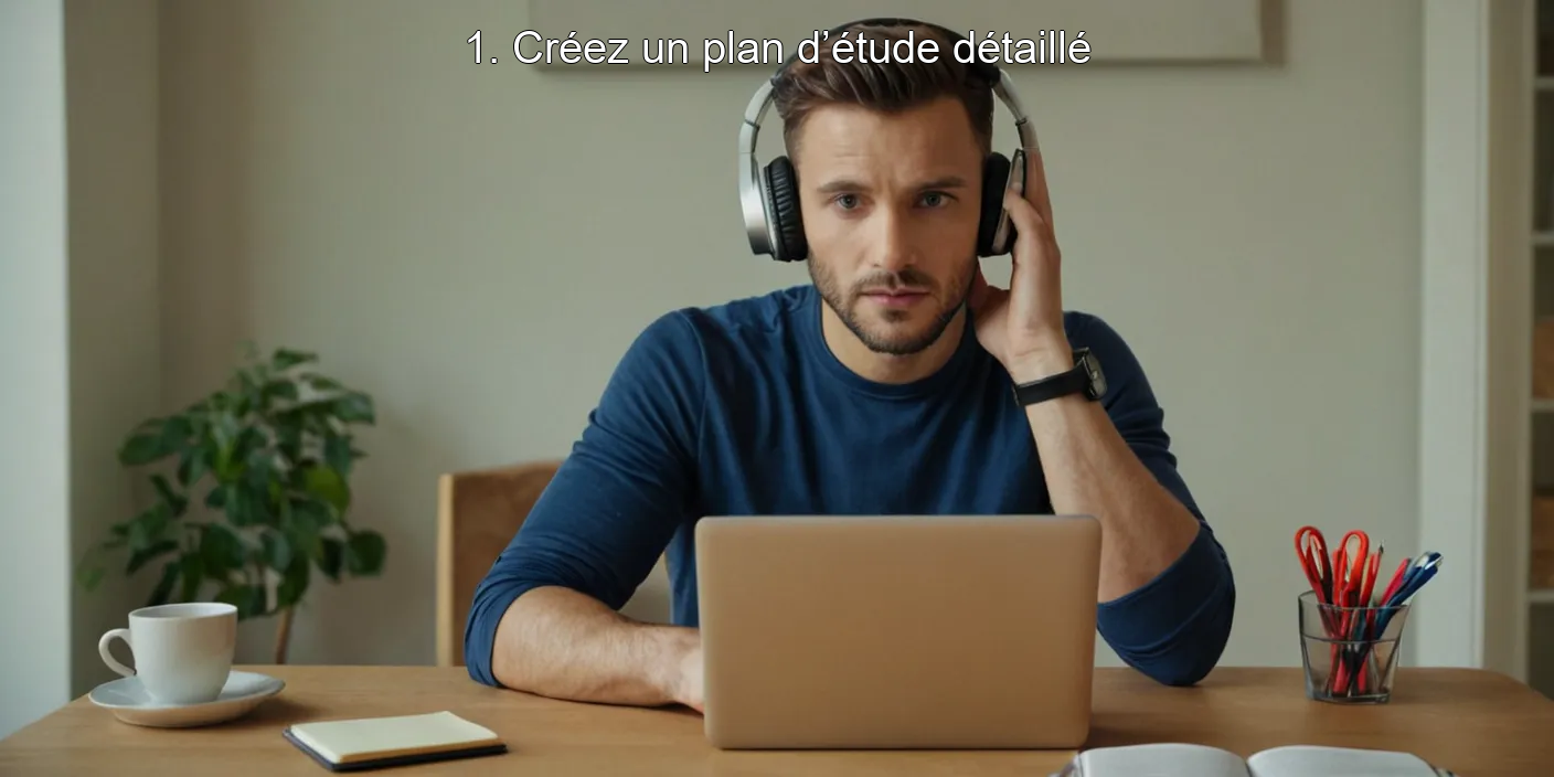 1. Créez un plan d’étude détaillé