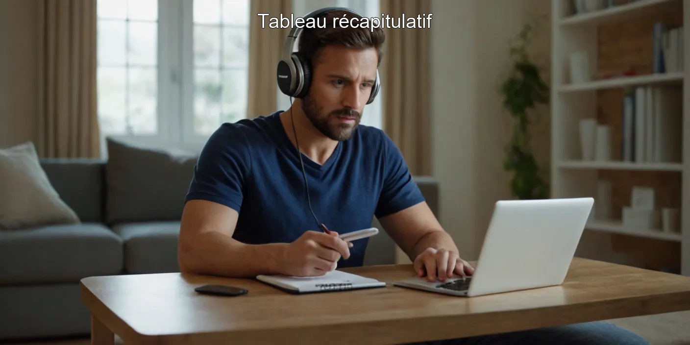 Tableau récapitulatif