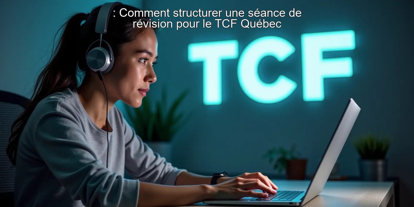 : Comment structurer une séance de révision pour le TCF Québec