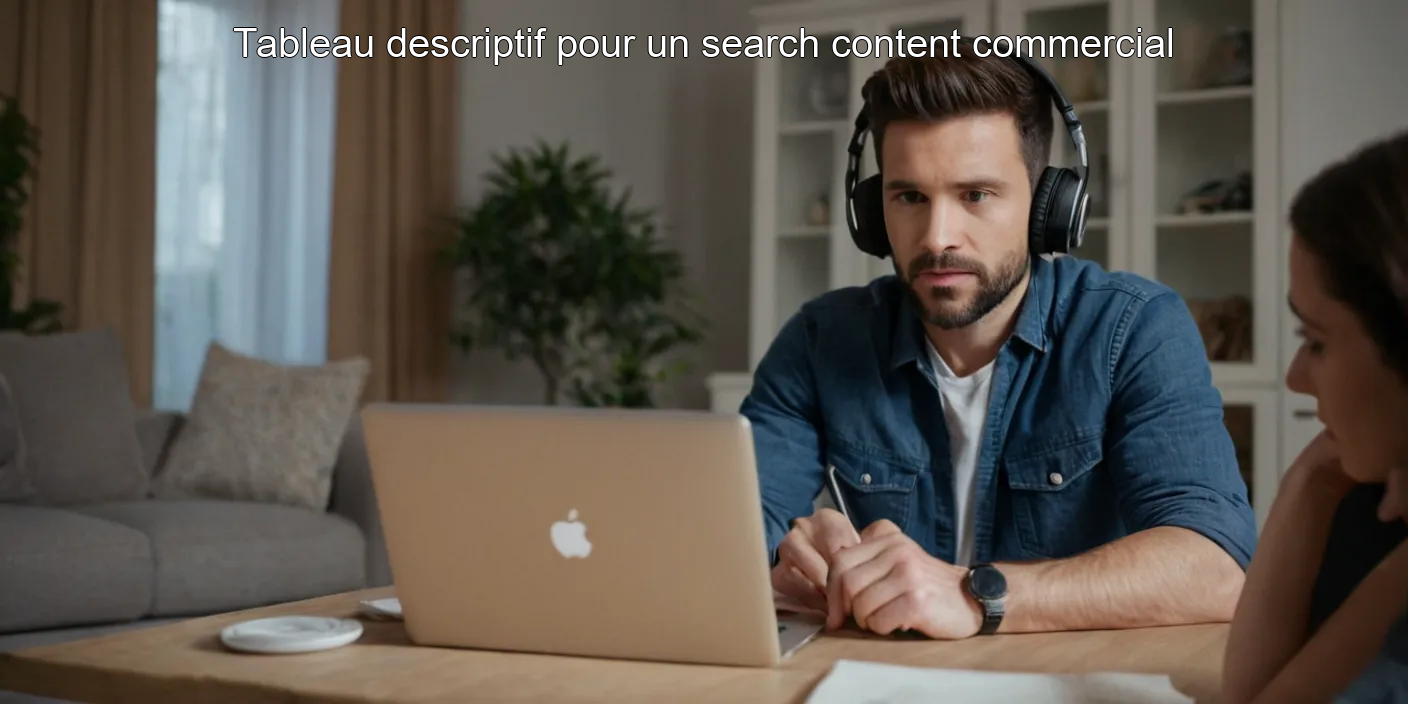 Tableau descriptif pour un search content commercial