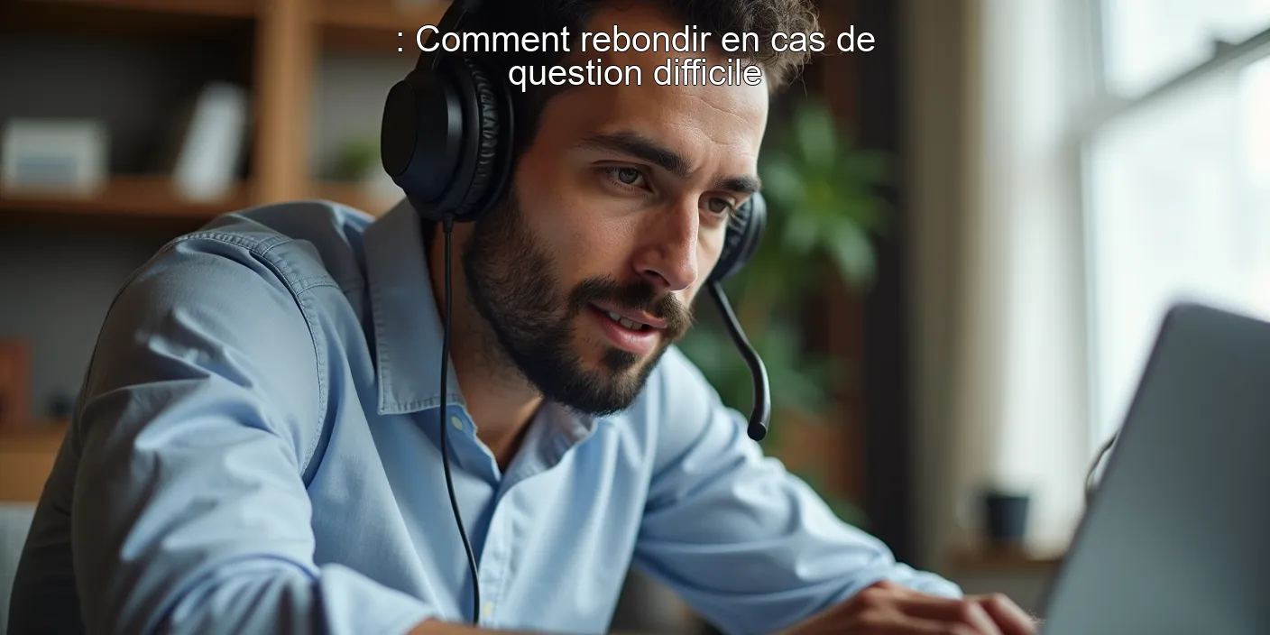 : Comment rebondir en cas de question difficile