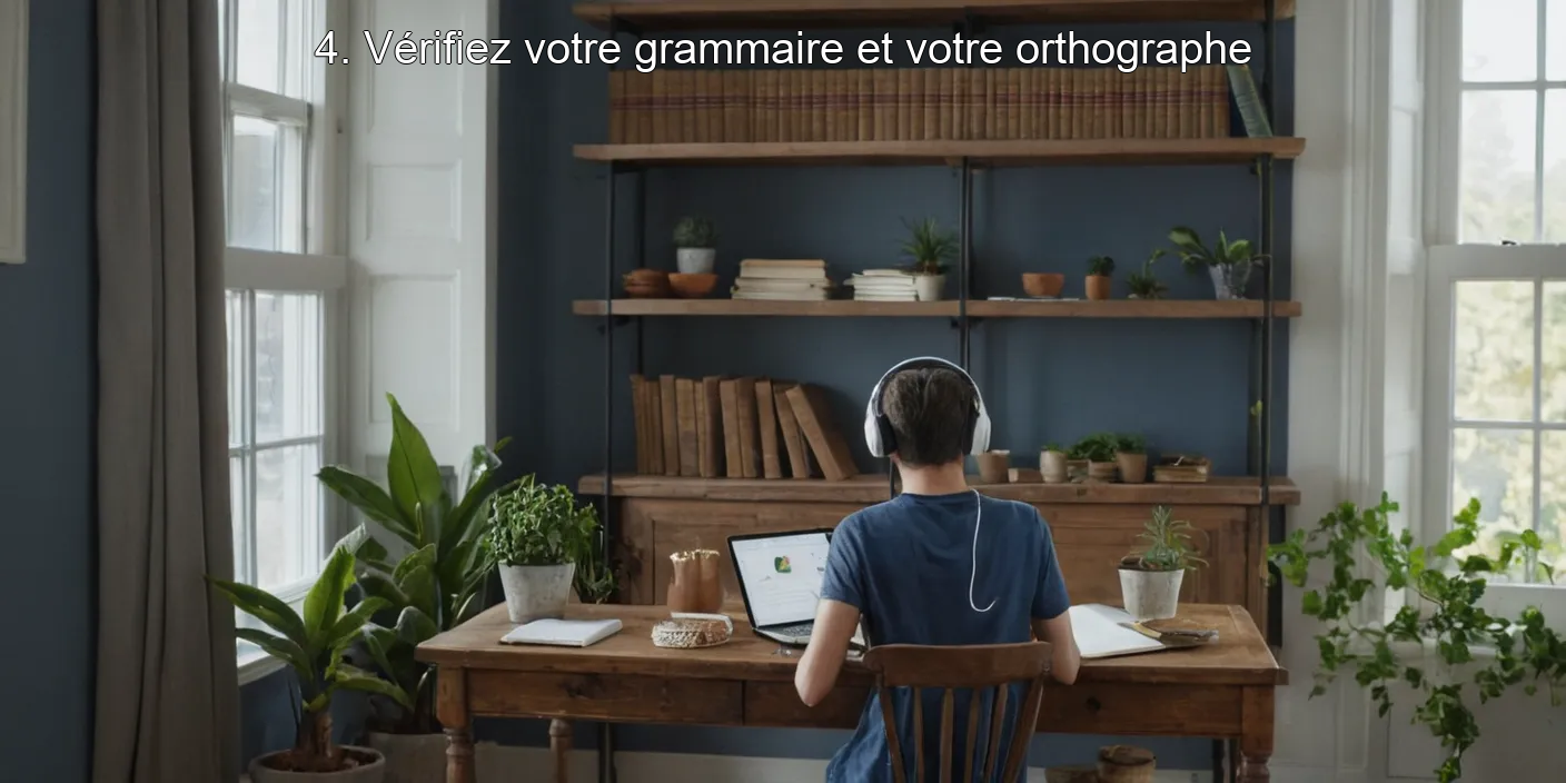 4. Vérifiez votre grammaire et votre orthographe