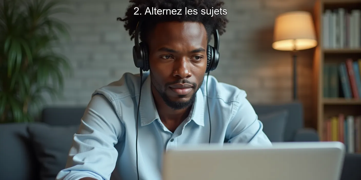 2. Alternez les sujets