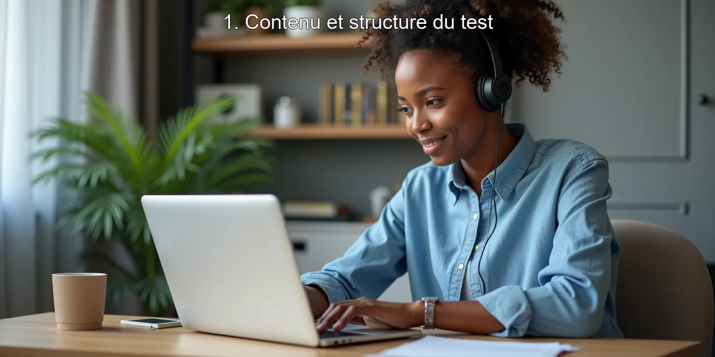 1. Contenu et structure du test