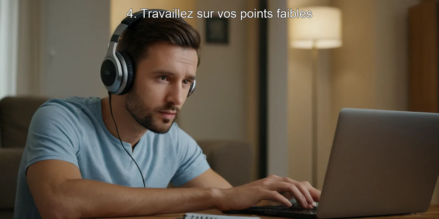 4. Travaillez sur vos points faibles