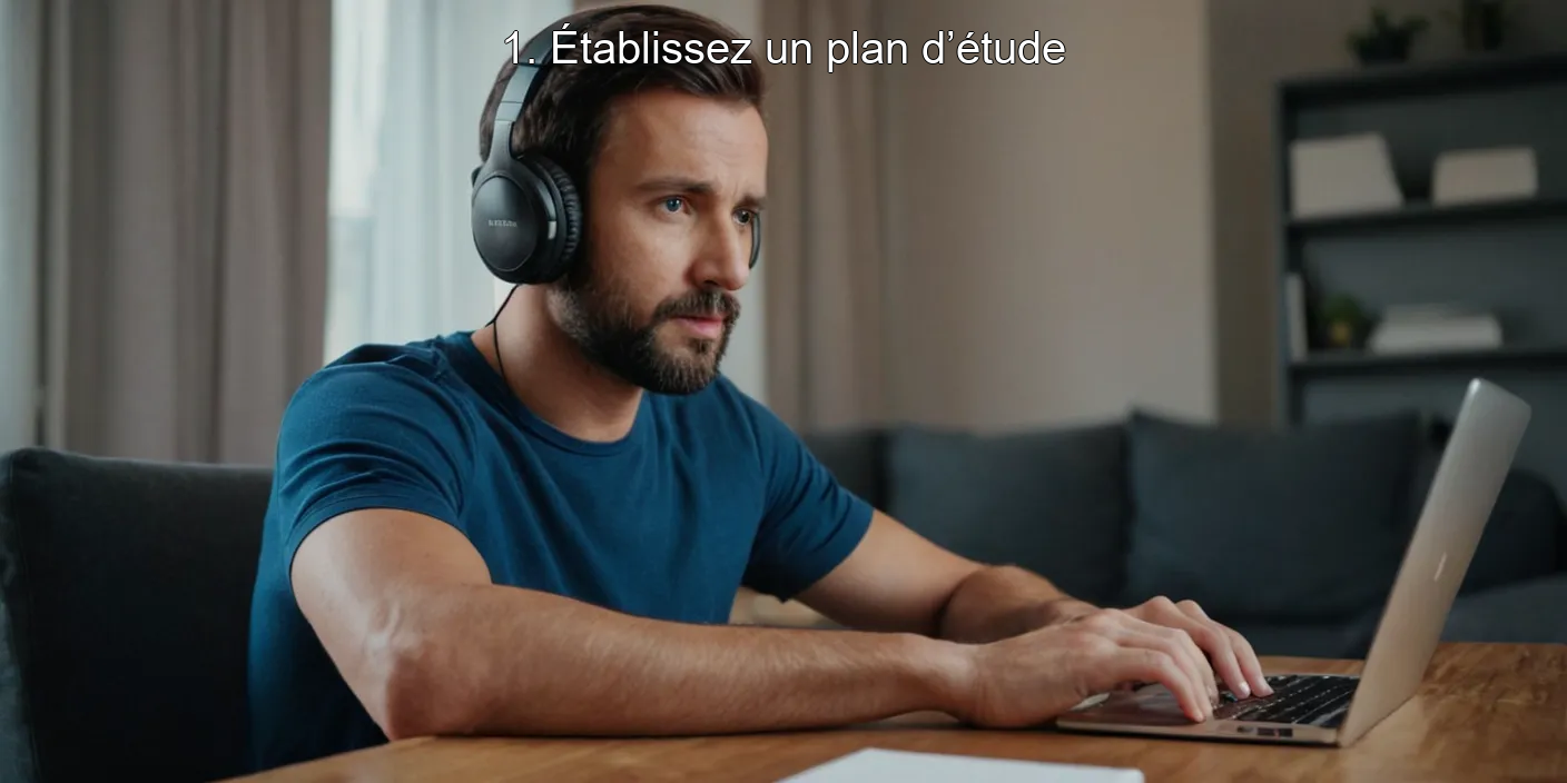 1. Établissez un plan d’étude