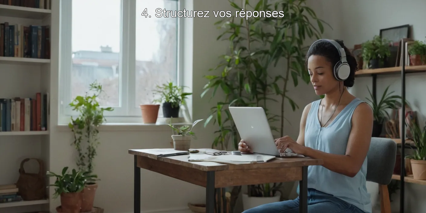 4. Structurez vos réponses