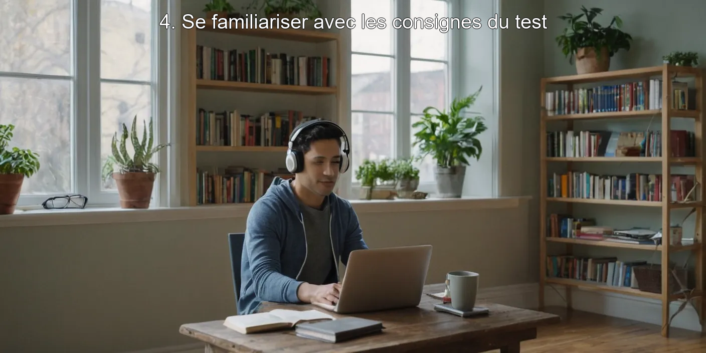 4. Se familiariser avec les consignes du test