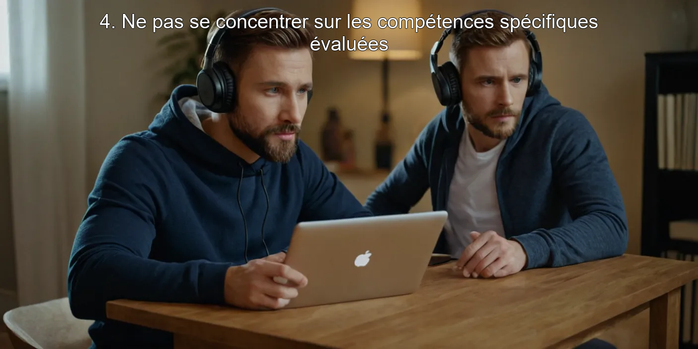 4. Ne pas se concentrer sur les compétences spécifiques évaluées