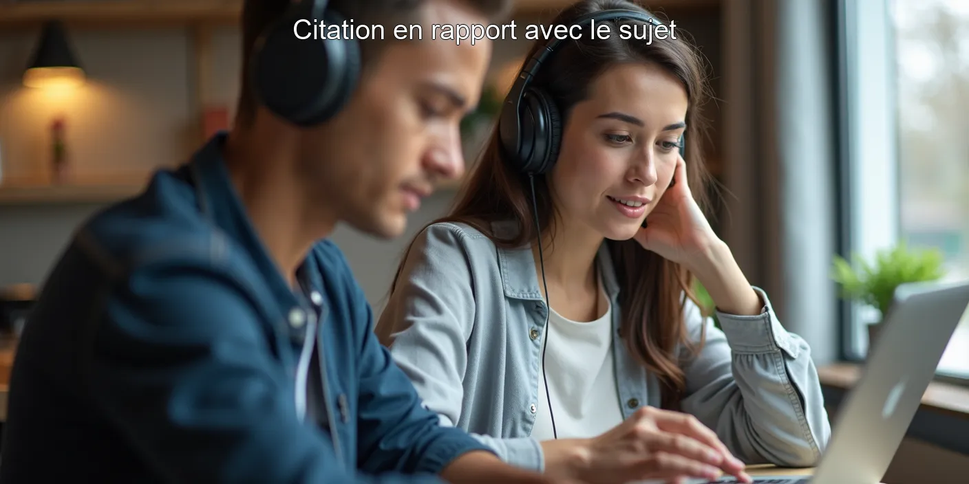 Citation en rapport avec le sujet