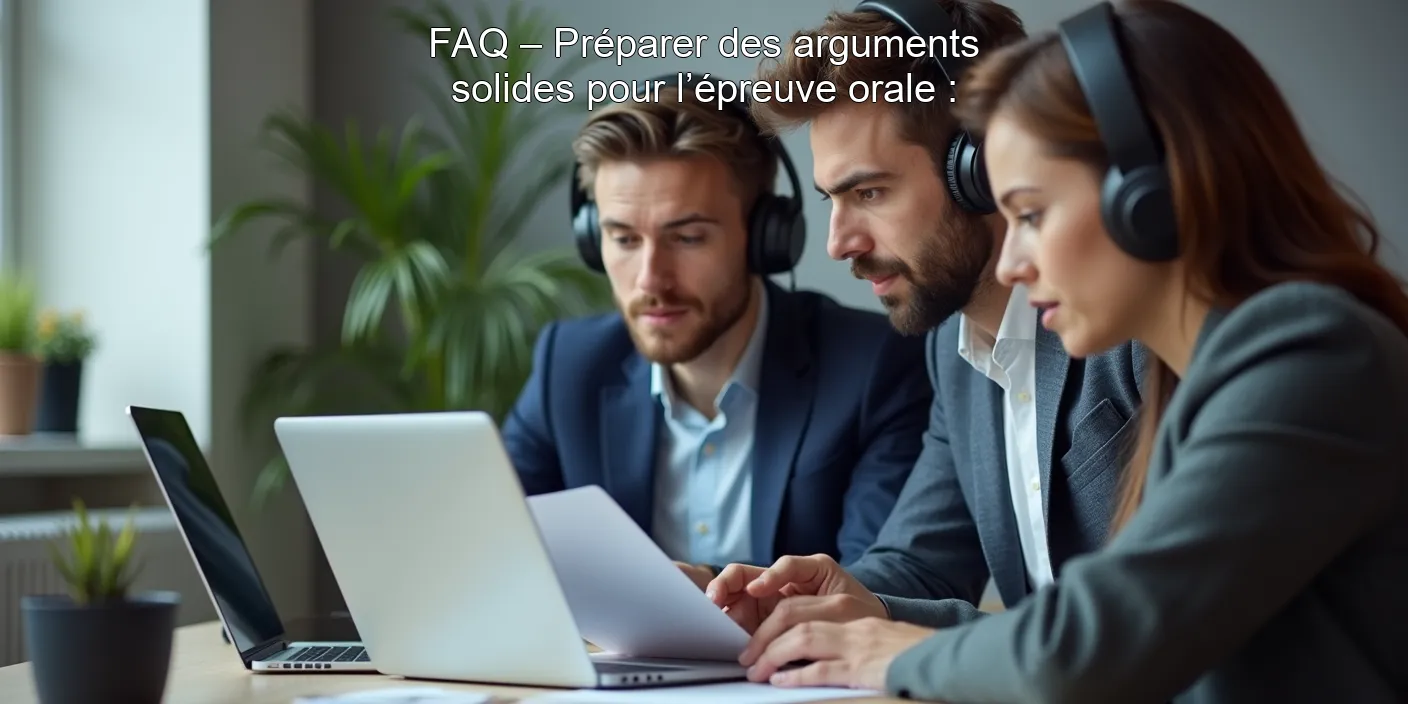 FAQ – Préparer des arguments solides pour l’épreuve orale :