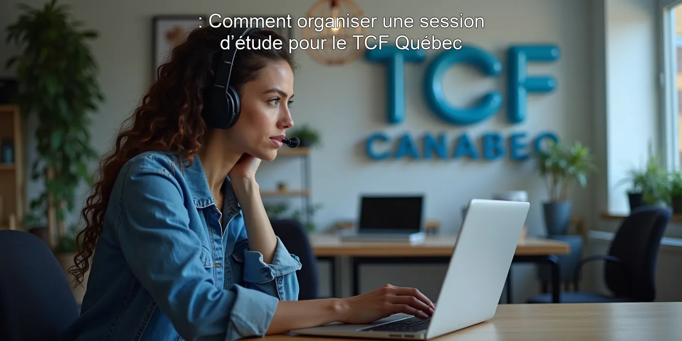 : Comment organiser une session d’étude pour le TCF Québec