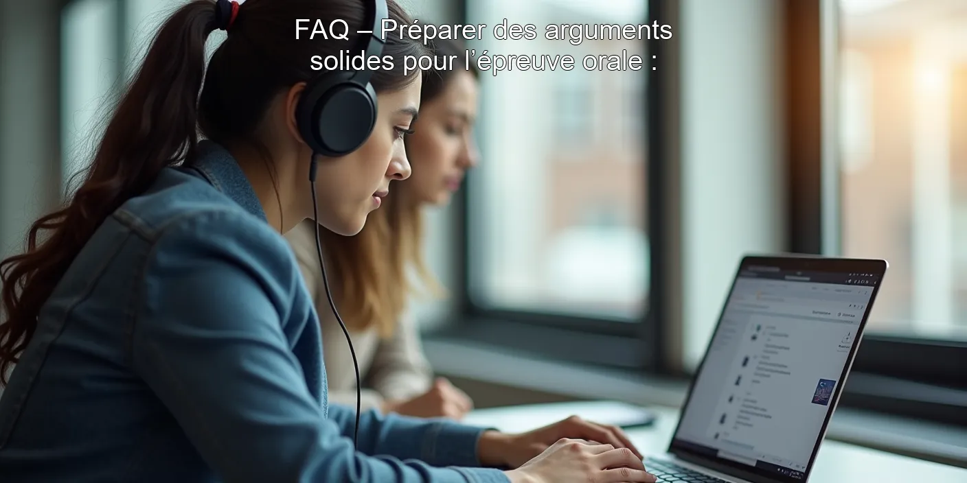 FAQ – Préparer des arguments solides pour l’épreuve orale :