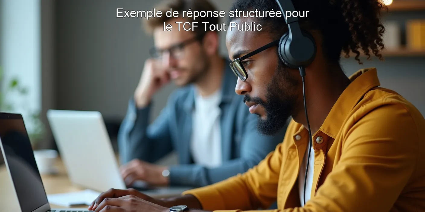 Exemple de réponse structurée pour le TCF Tout Public