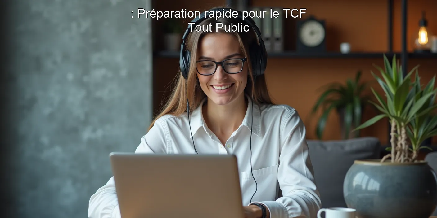: Préparation rapide pour le TCF Tout Public