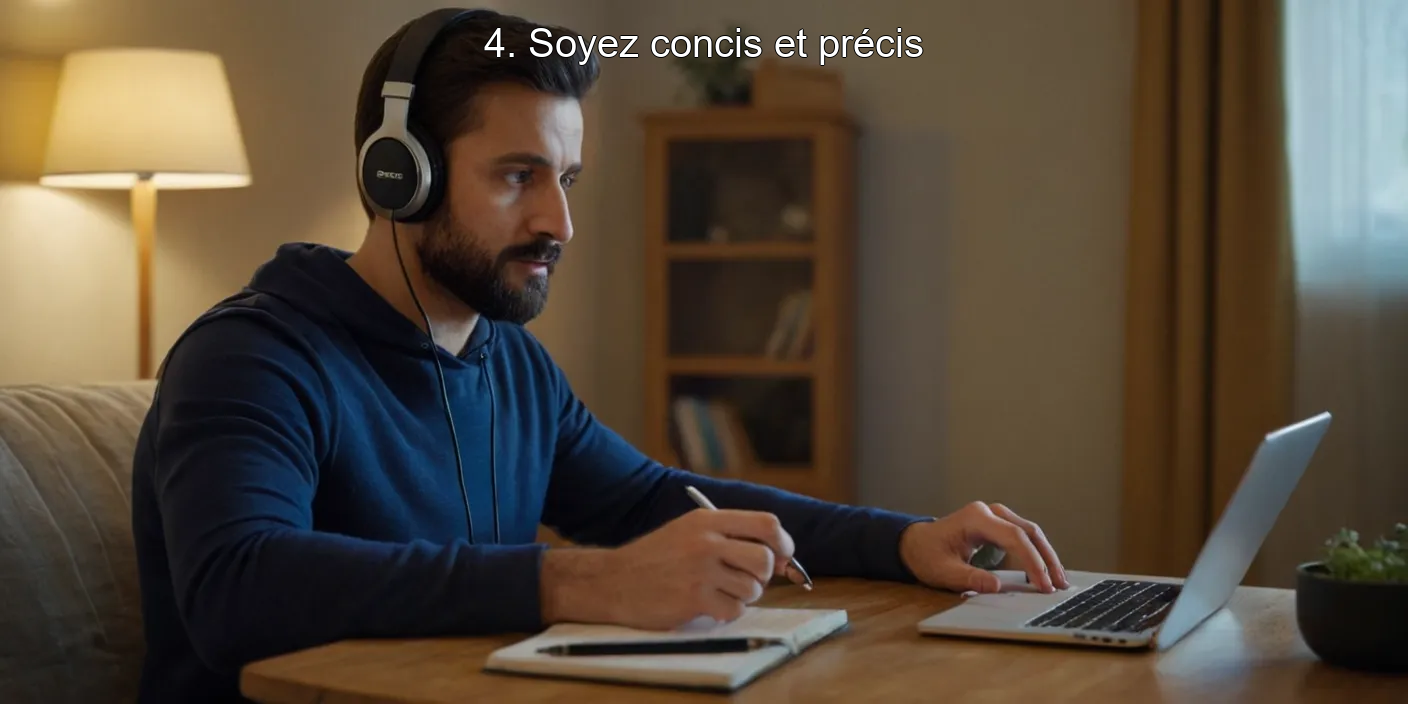4. Soyez concis et précis