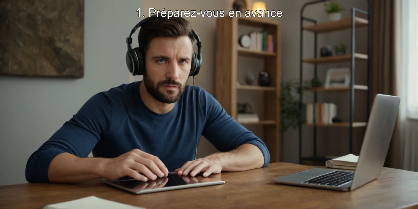 1. Préparez-vous en avance
