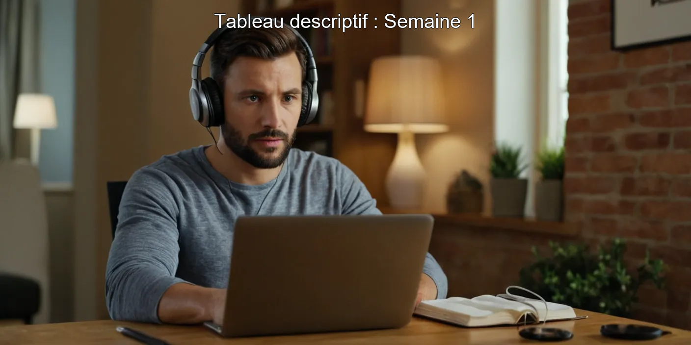 Tableau descriptif : Semaine 1