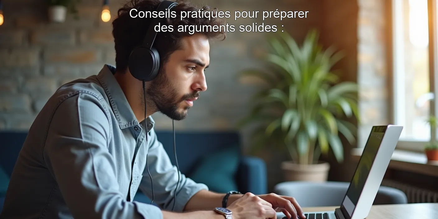 Conseils pratiques pour préparer des arguments solides :