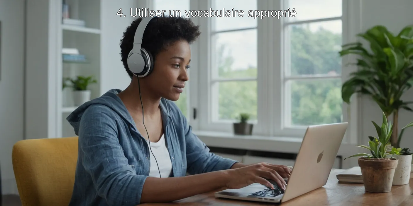 4. Utiliser un vocabulaire approprié